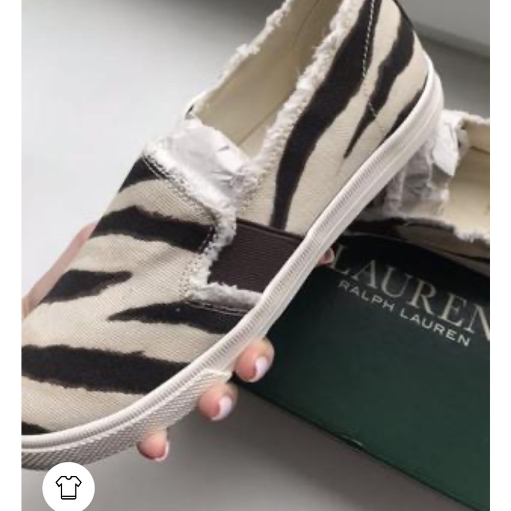 Ralph Lauren zebra print slip-on Canvas sneakers
Like new, worn only  once